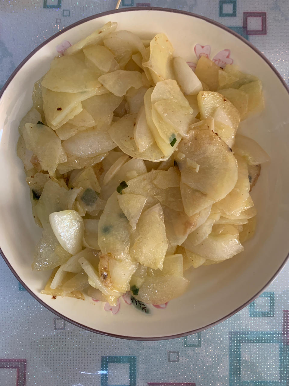 老黄瓜炒土豆片