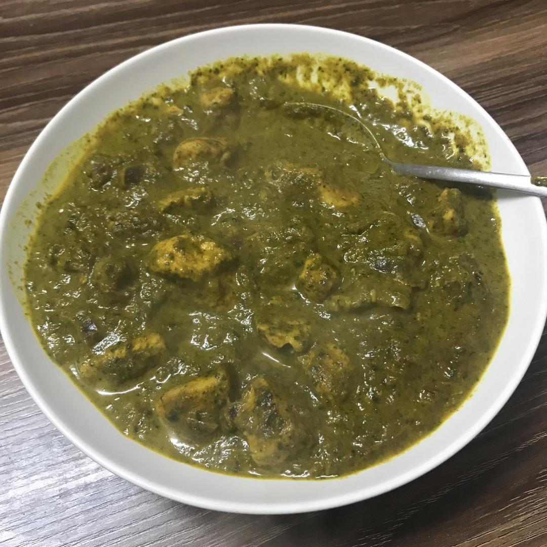 印度菠菜咖喱鸡 Saag chicken / Palak chicken