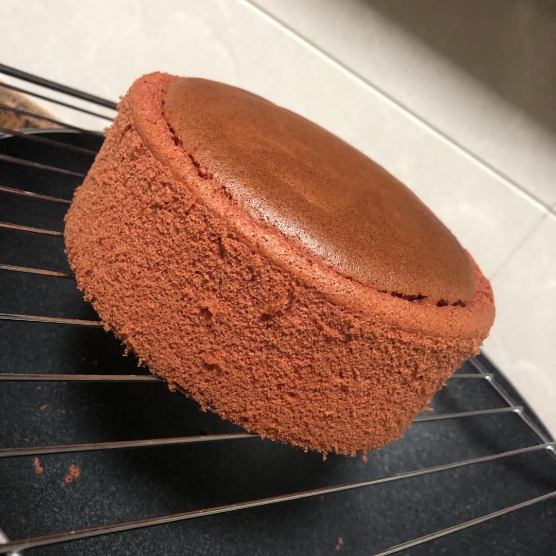 6寸红丝绒戚风蛋糕 无油 材料简单