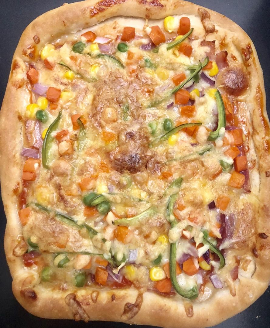 简单又好吃的8寸芝心披萨（含松软饼皮做法）