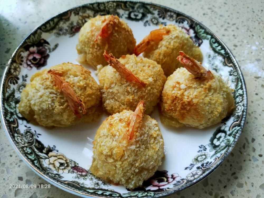 黄金土豆泥虾球