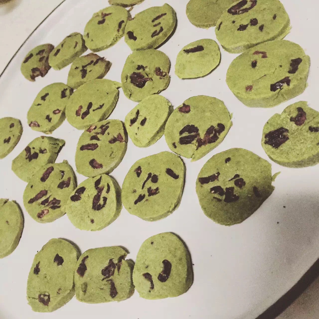 抹茶蔓越莓饼干