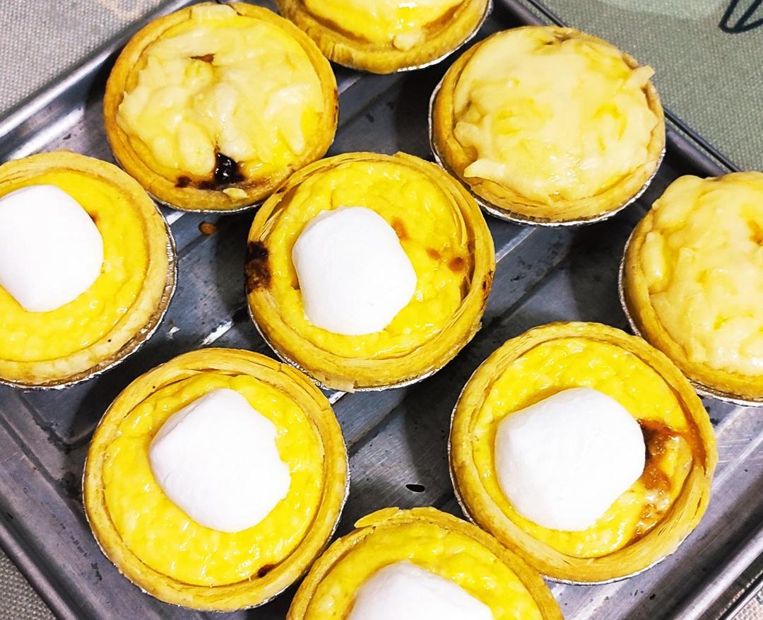 《Tinrry+》棉花糖榴莲蛋挞！柔软香甜超好吃