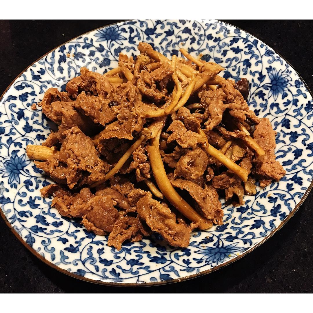 茶树菇炒牛肉