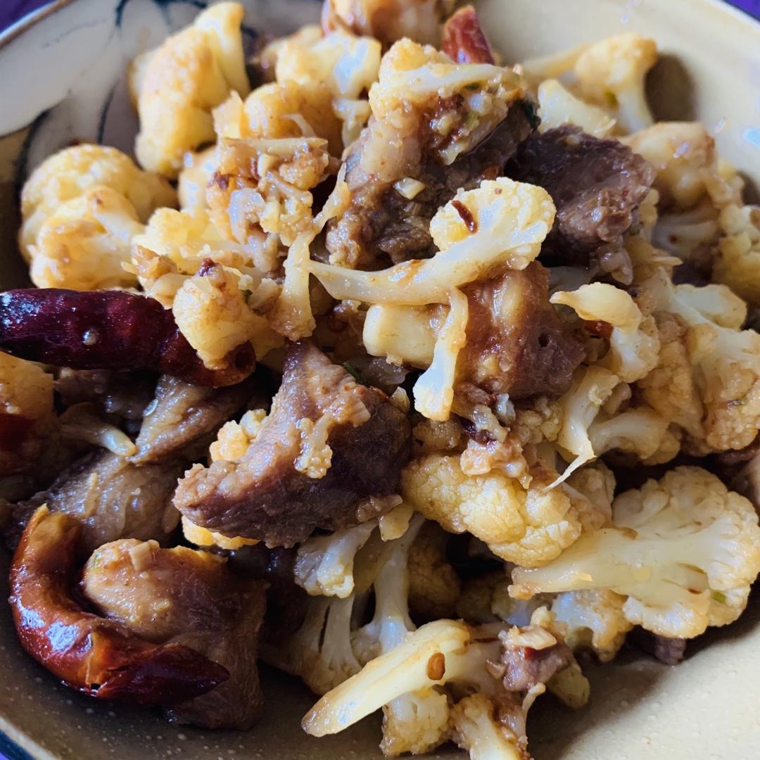 老干妈版干锅有机菜花，嘎嘎好吃下饭