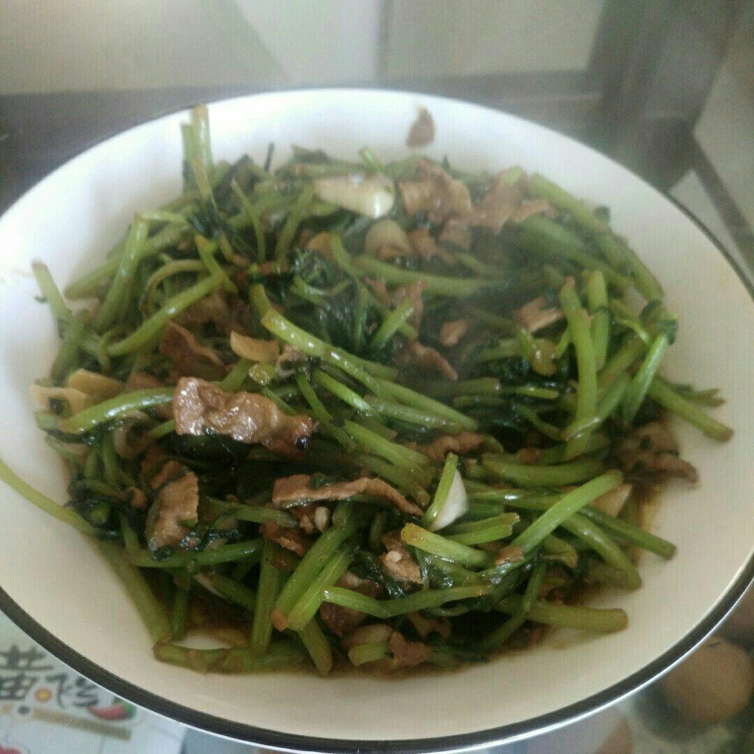 茼蒿炒肉