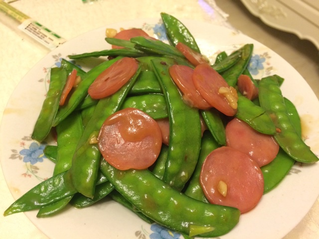 荷兰豆炒腊肠
