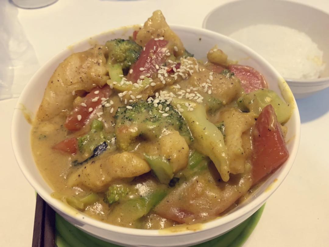 咖喱巴沙鱼豆腐煲