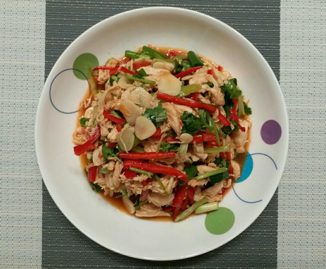 减脂健身｜凉拌手撕鸡丝（香辣&麻油版）