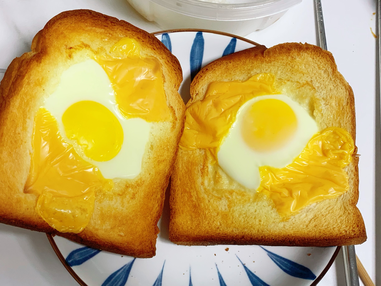 黄油芝士鸡蛋烤吐司片