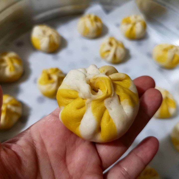 南瓜双色包子