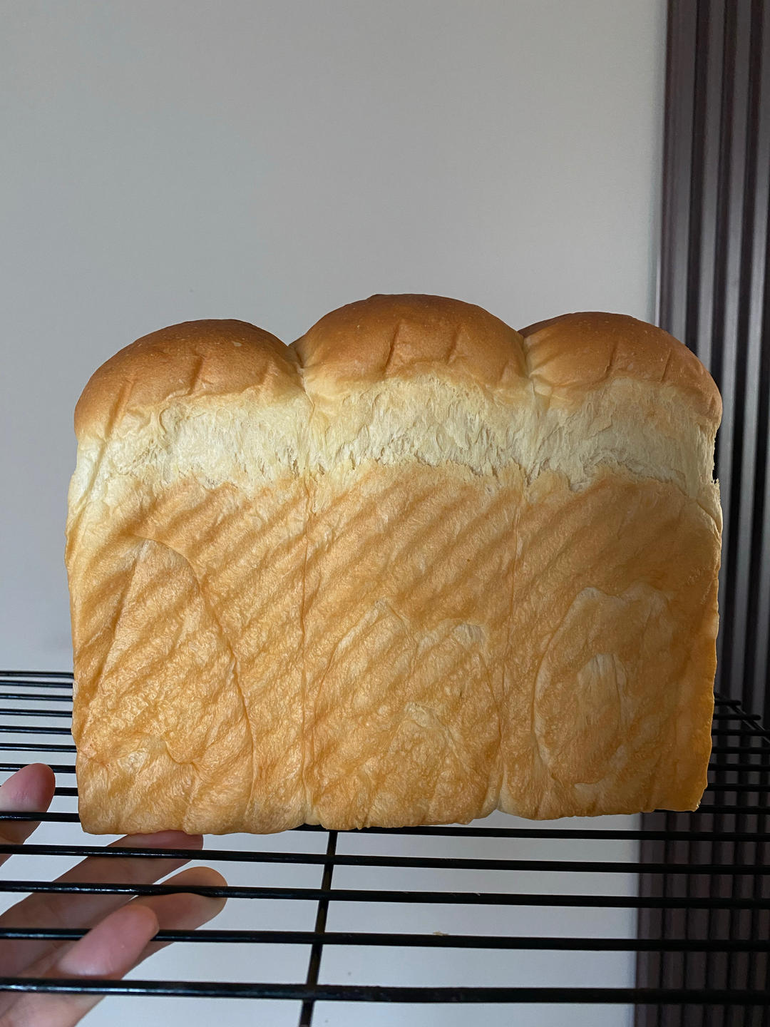 爆发力👌的绵云吐司，香软出炉~