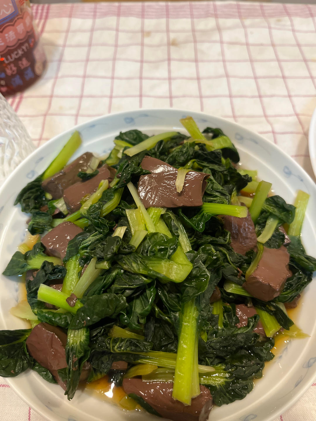 家常炒鸭血
