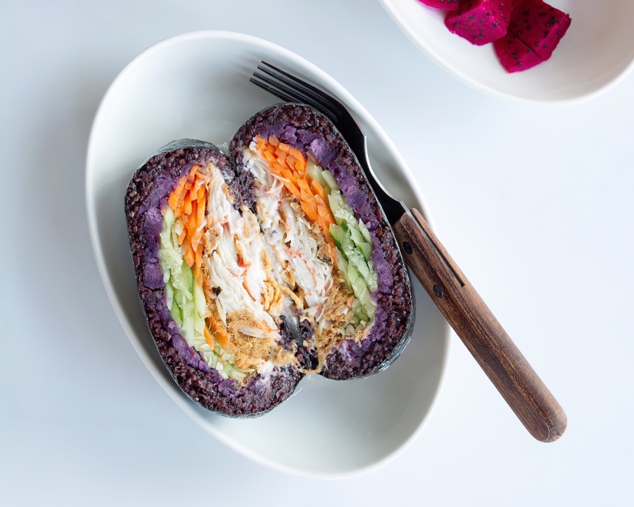 紫米海苔饭团【低卡】的做法