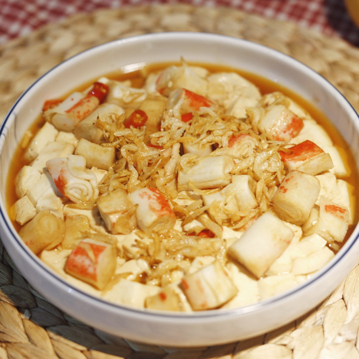 虾米辣椒蒸豆腐