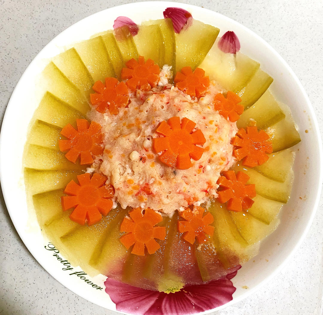 太太乐鲜鸡汁~虾滑蒸冬瓜