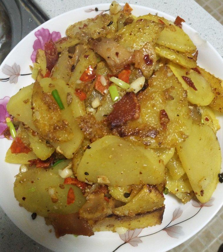 渣广椒炒土豆片