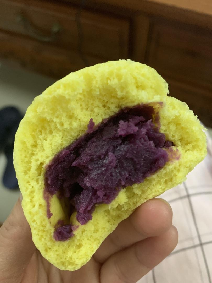 南瓜紫薯包子