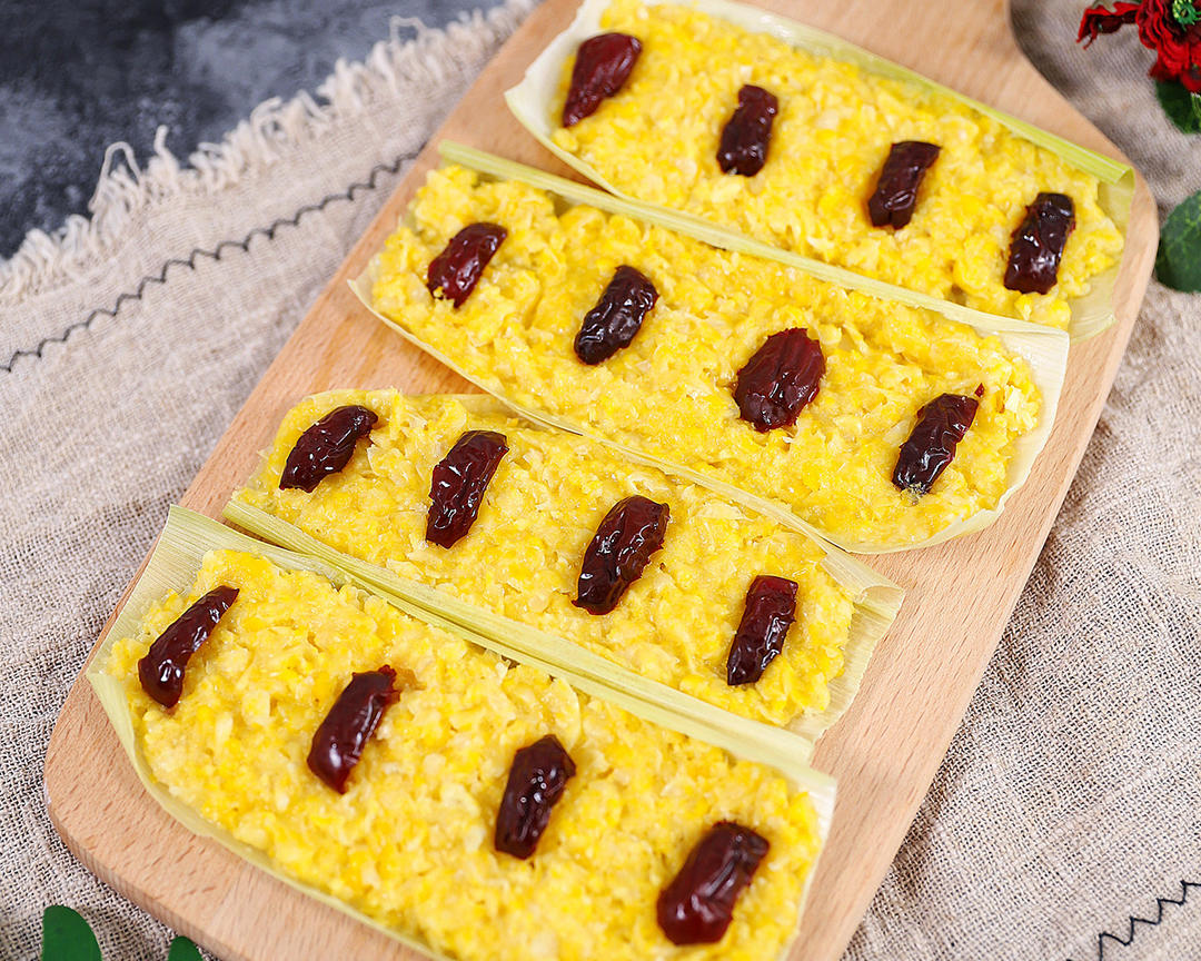 红枣玉米蒸糕