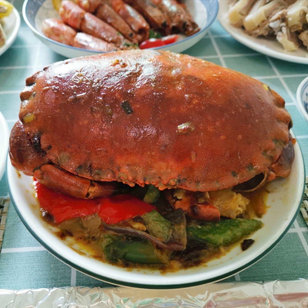 咖喱炒英国黄金面包蟹【主食-海鲜-面包蟹】