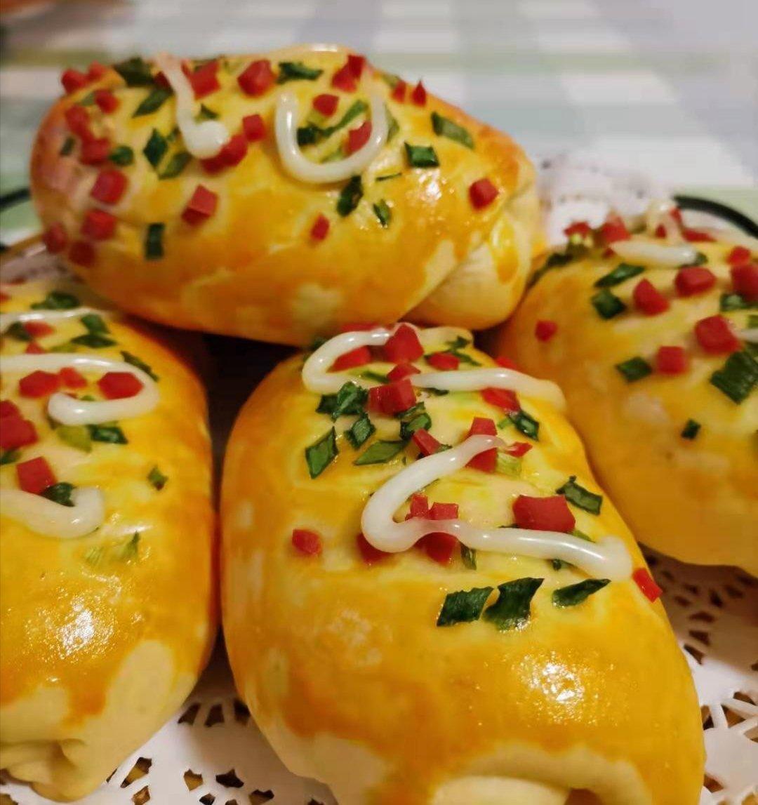 香葱火腿肉松面包