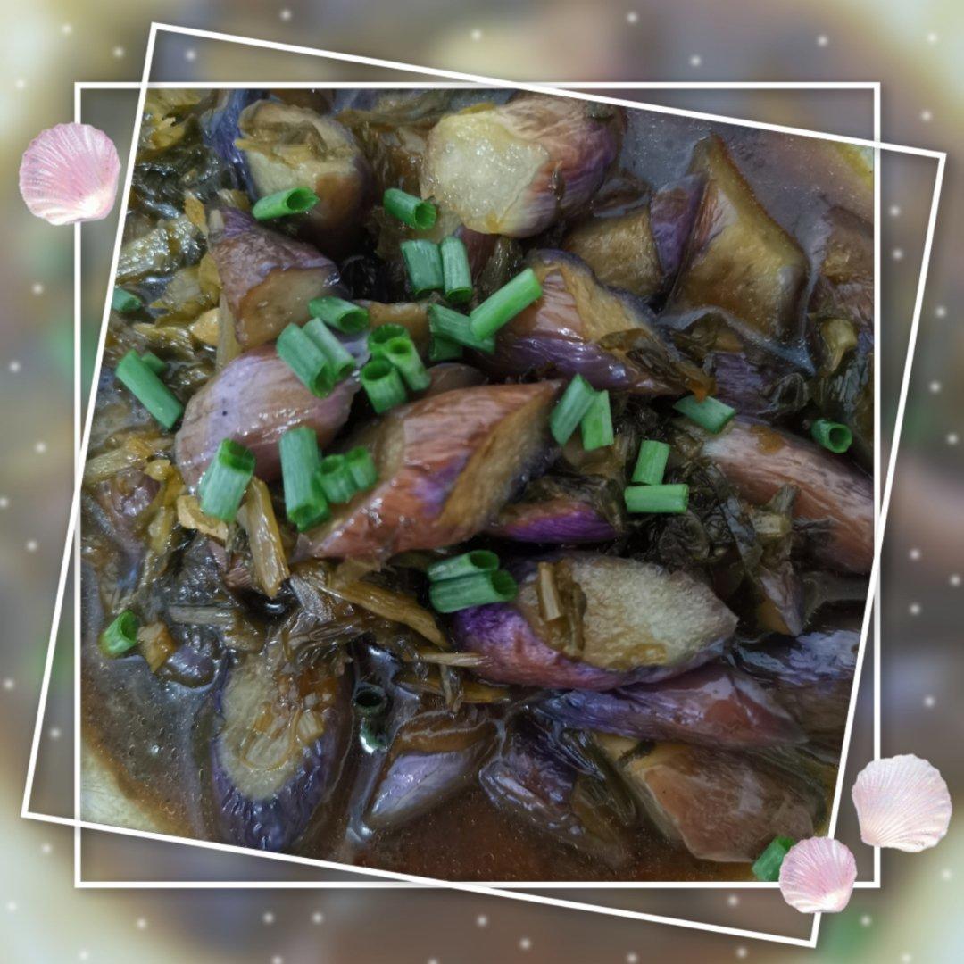 🍆茄子炒咸菜（家常菜）