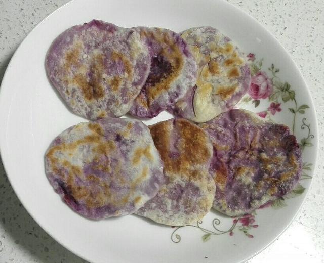 饺子皮版紫薯饼的做法