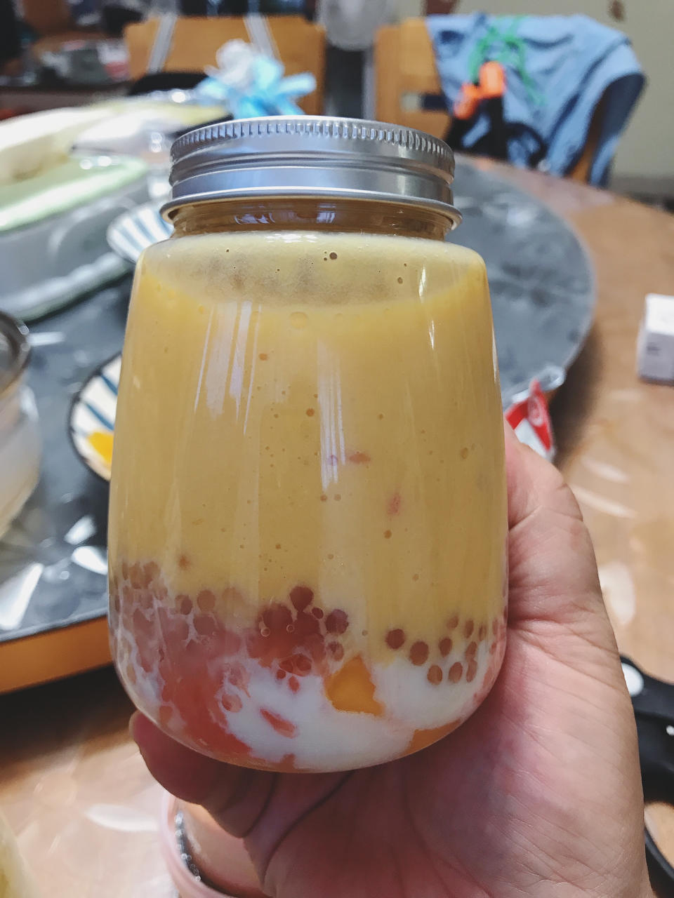 自制椰香浓郁的杨枝甘露‼️巨好喝零失败