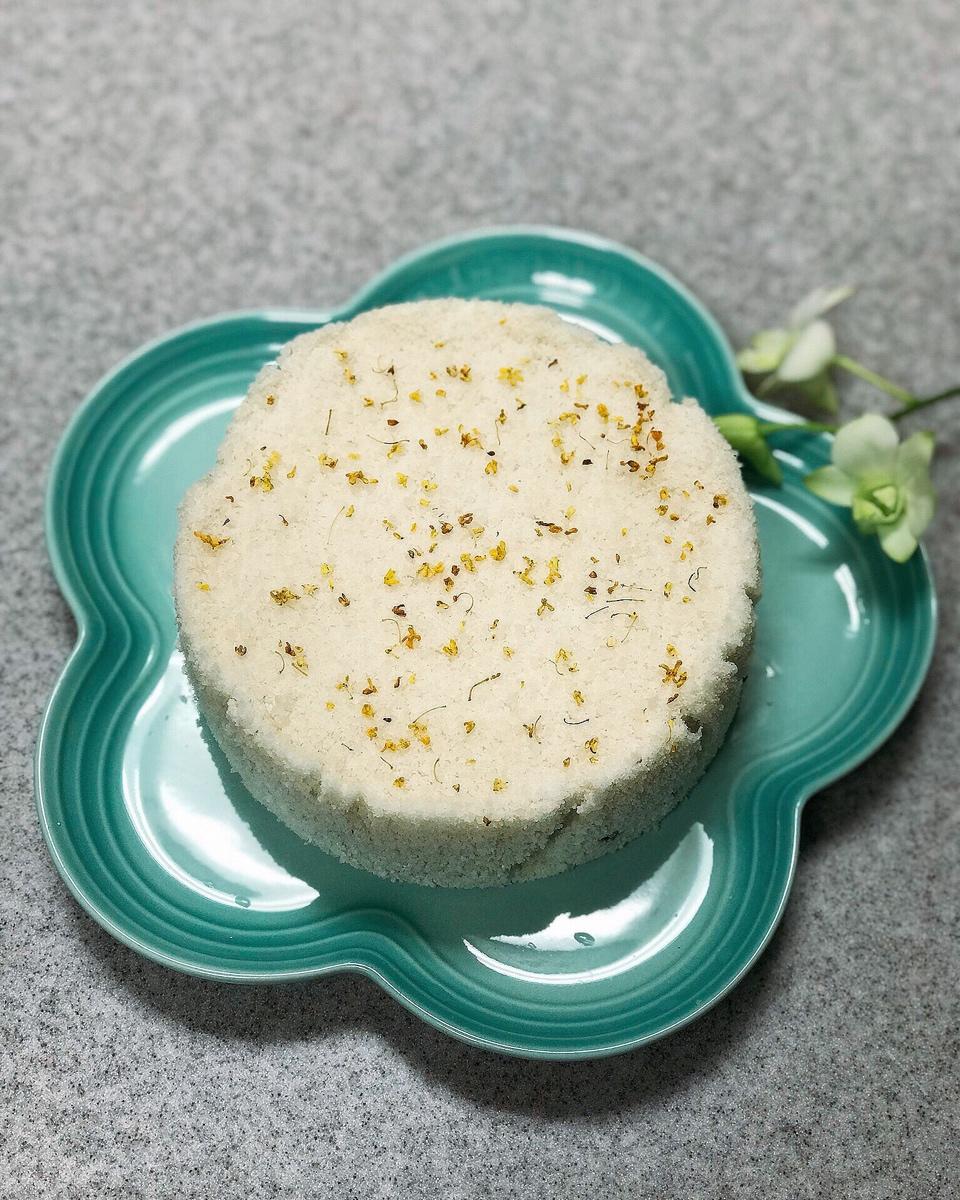 人人都会做的桂花糕+豆沙松糕