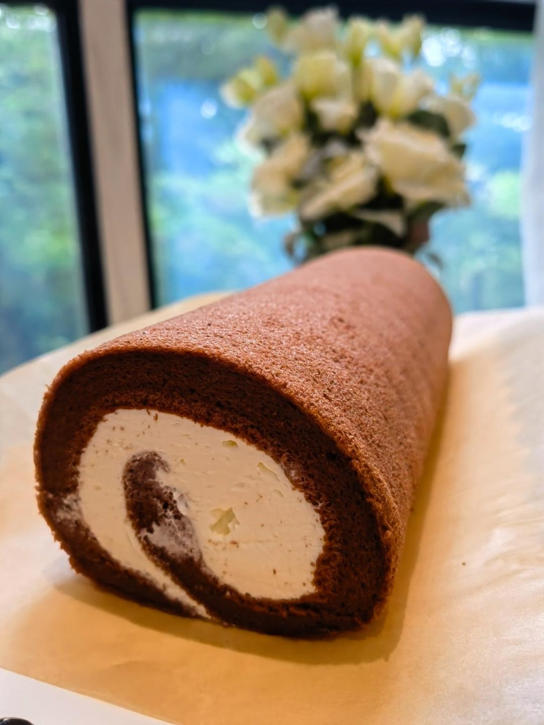 奥利奥咸奶油可可蛋糕卷