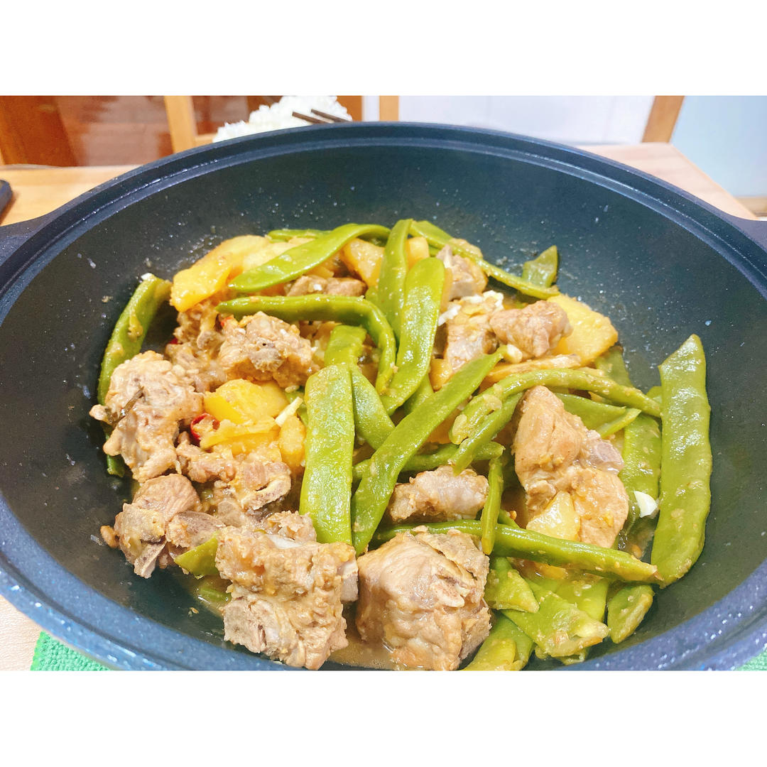 硬菜代表--排骨炖豆角土豆（豆角焖面胚子）