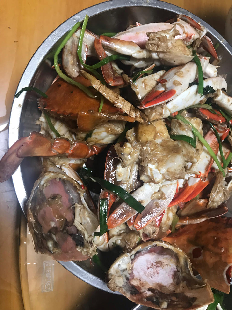 粤式姜葱炒花蟹