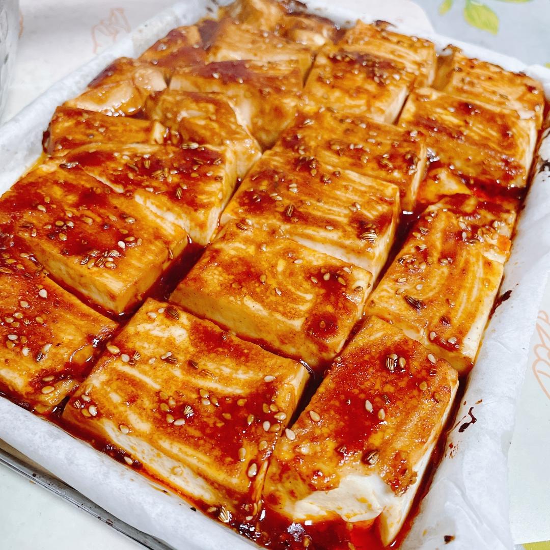 香辣孜然烤豆腐（烤箱版）