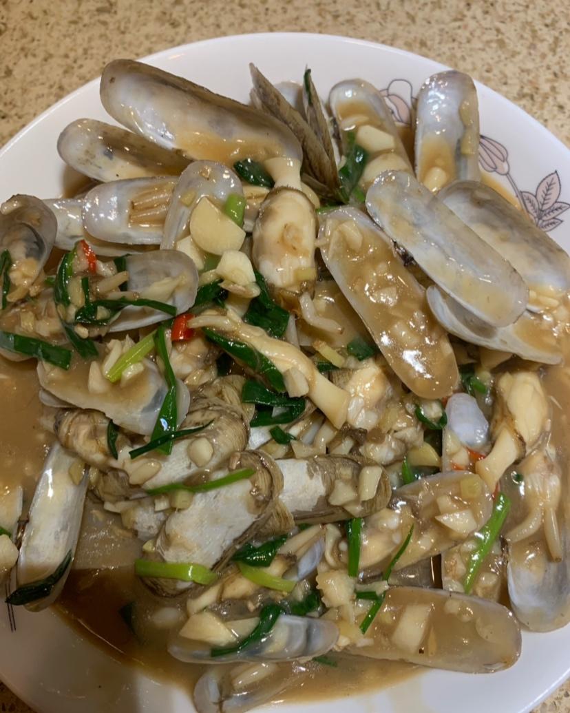 葱爆蛏子