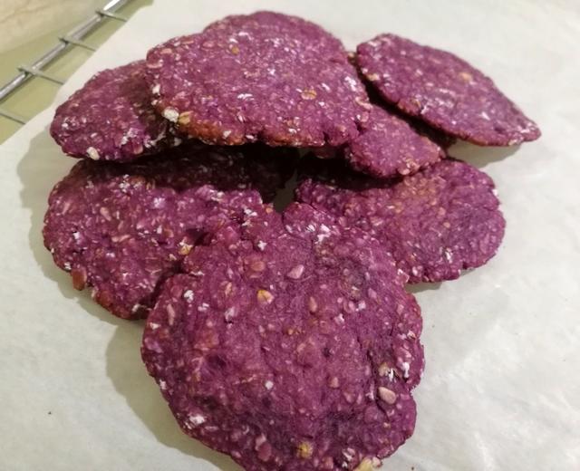 低卡紫薯燕麦饼（减肥）的做法