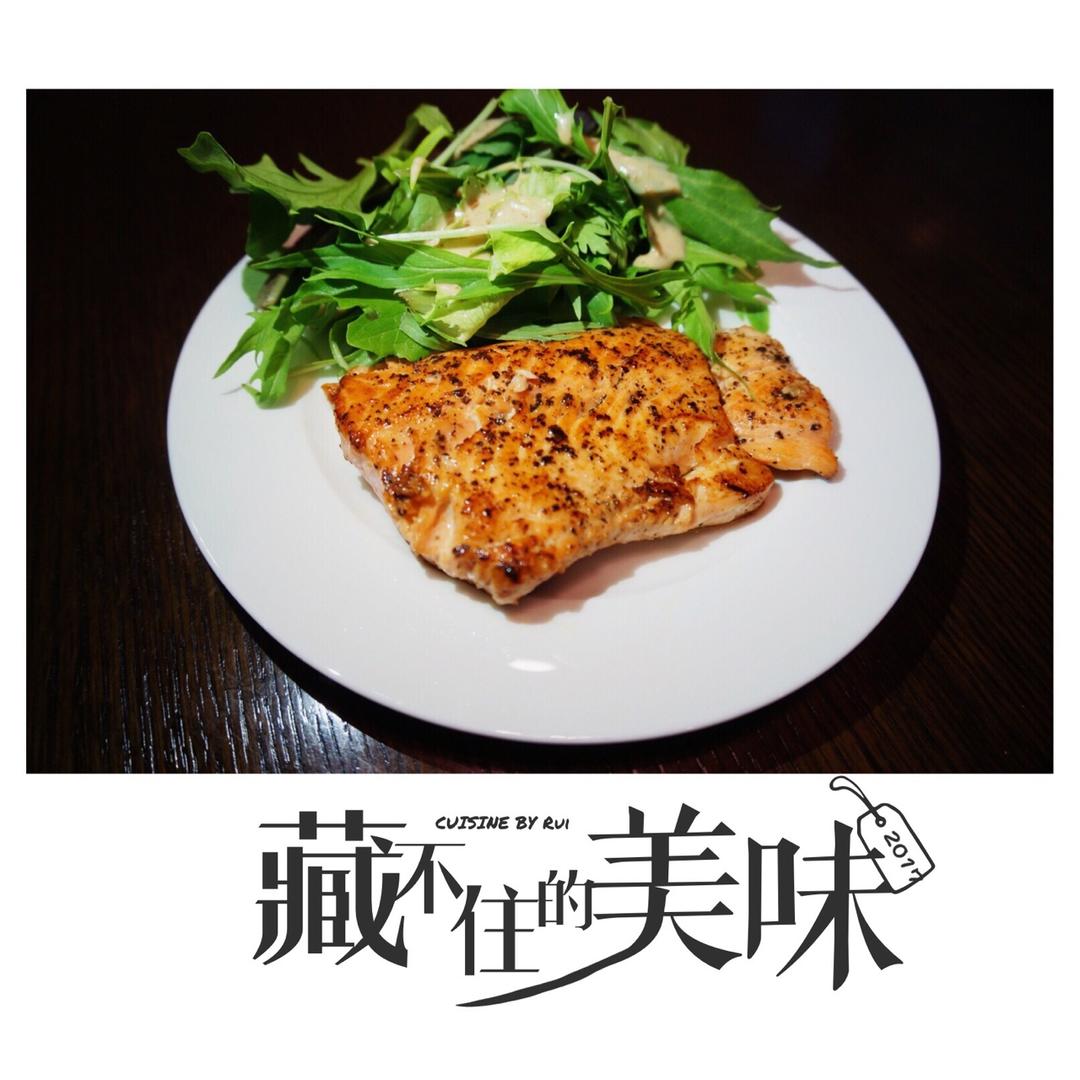 煎三文鱼