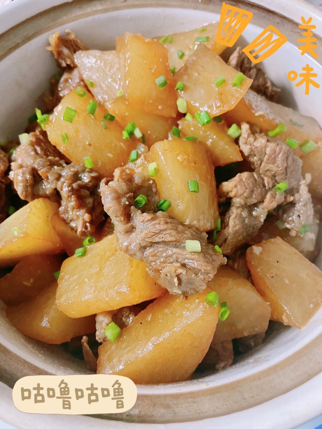 萝卜焖牛腩 （好吃得可以摆摊了）