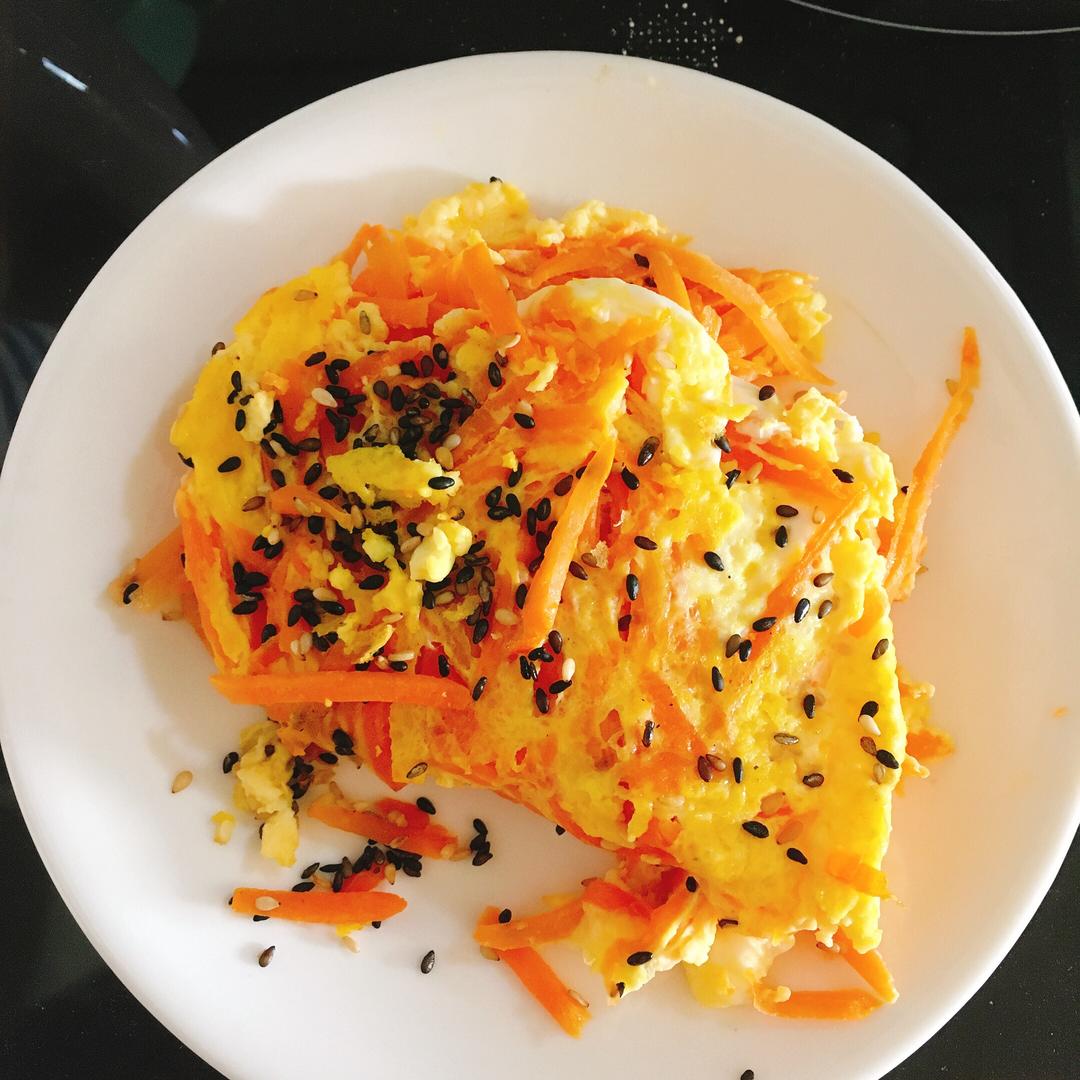 3分钟快手胡萝卜鸡蛋饼的做法