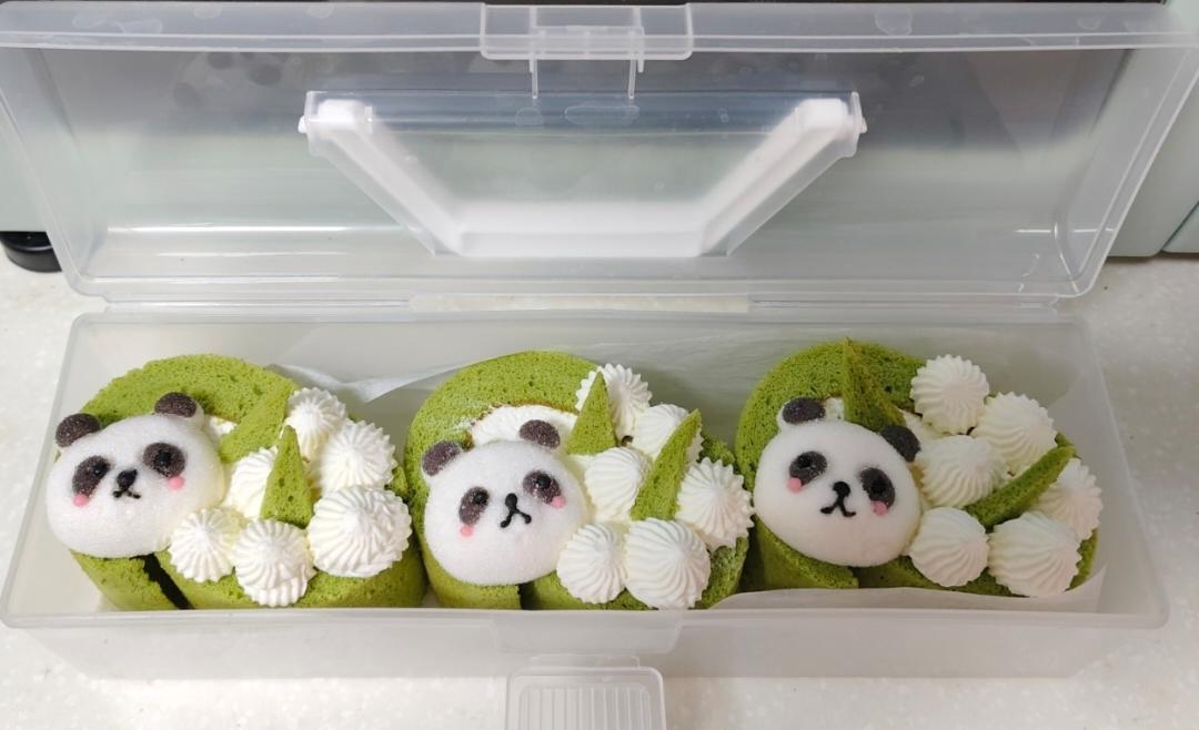 🌈做这么可爱谁舍得吃啊🐼熊猫斑斓小蛋糕🧁