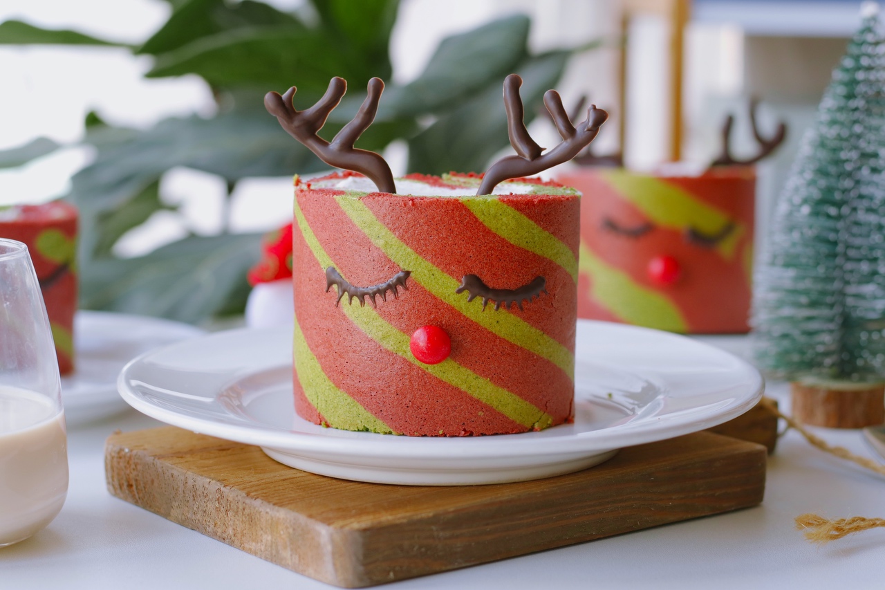 🎄圣诞双色“麋鹿蛋糕卷”的做法