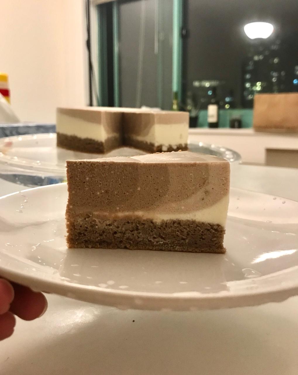 渐变抹茶慕斯蛋糕：我Amanda带着既美又作的抹茶甜点又来了！【曼食慢语】