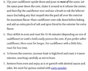 WHOLE ROASTED CAULIFLOWER咖喱烤花菜的做法 步骤4