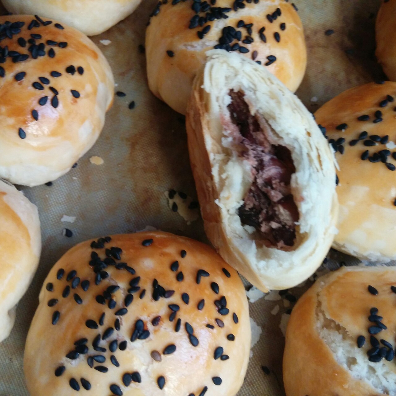 红豆酥饼（附油酥不测漏的办法）