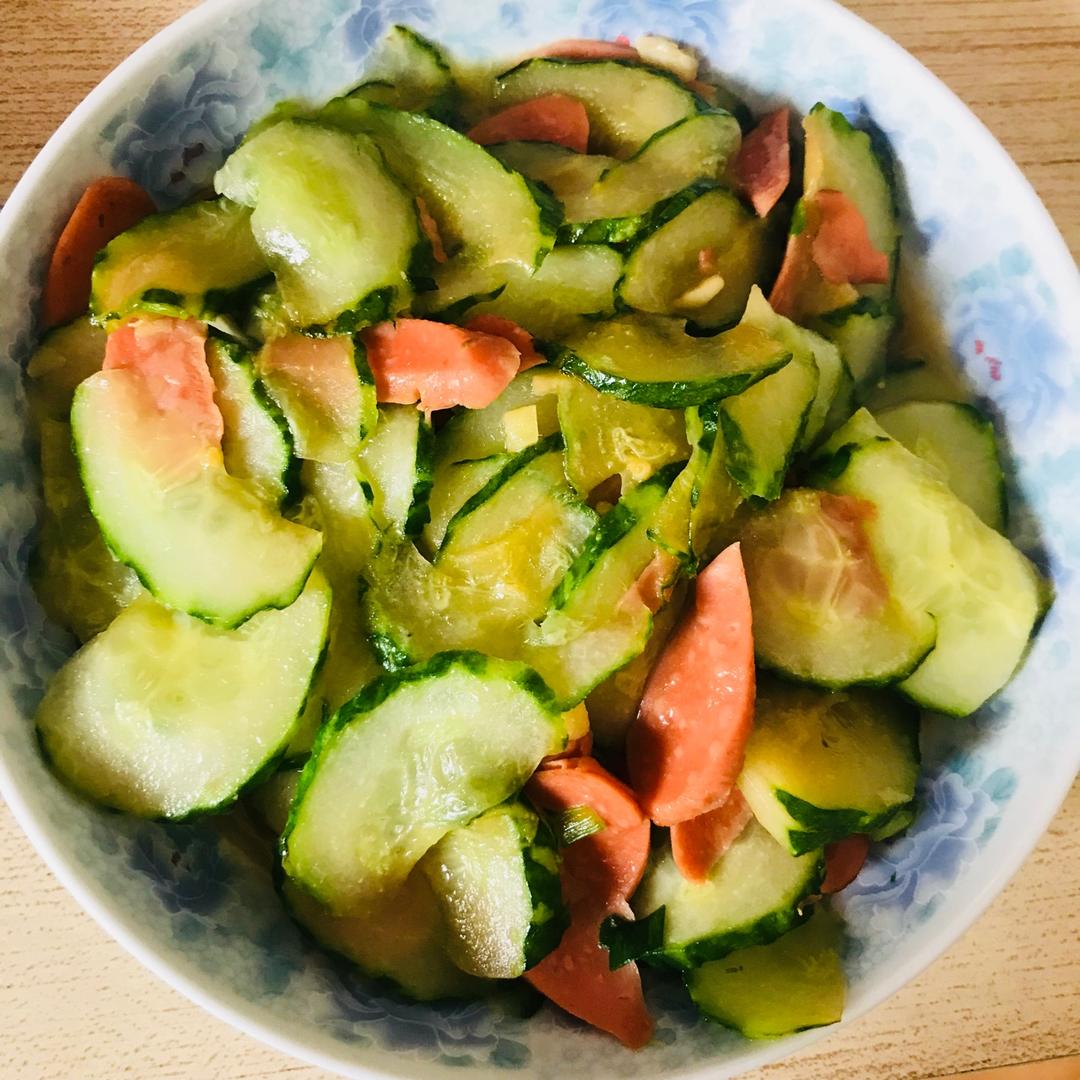 火腿肠炒黄瓜