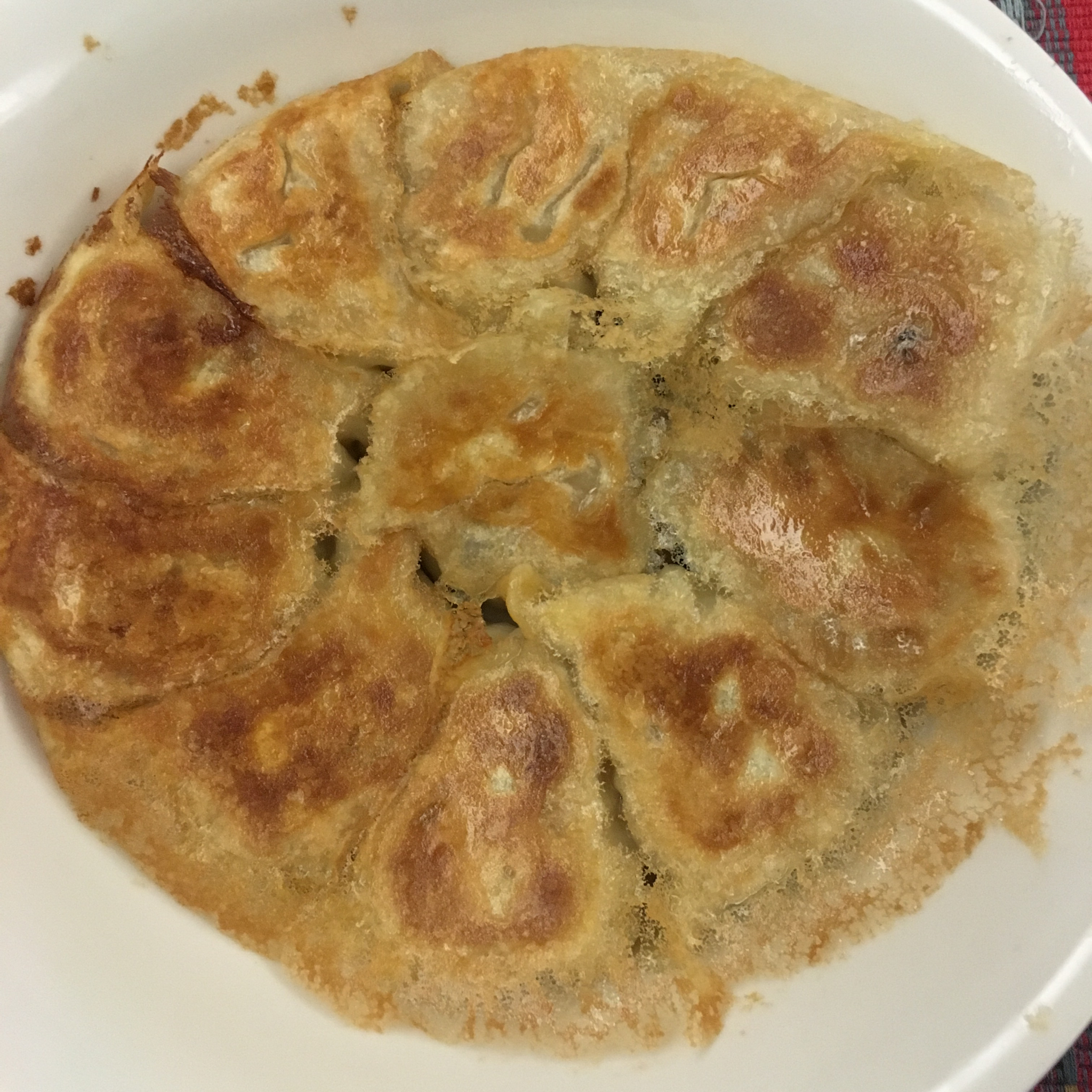 剩饺子速冻饺子变锅贴（冰花版）