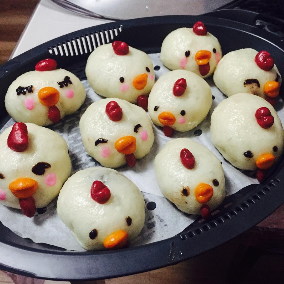 拉妈365厨房做的小鸡馒头