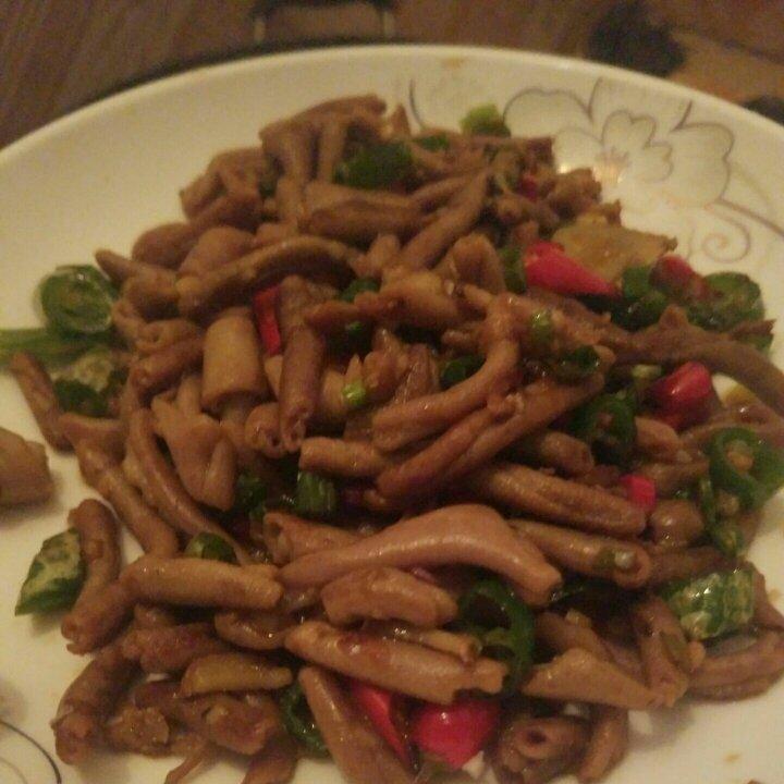 爆炒鸭肠