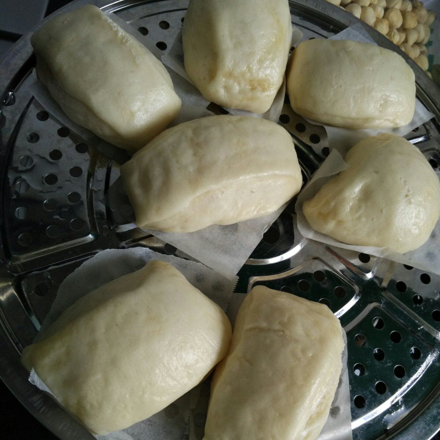 一次性发酵的奶香馒头！