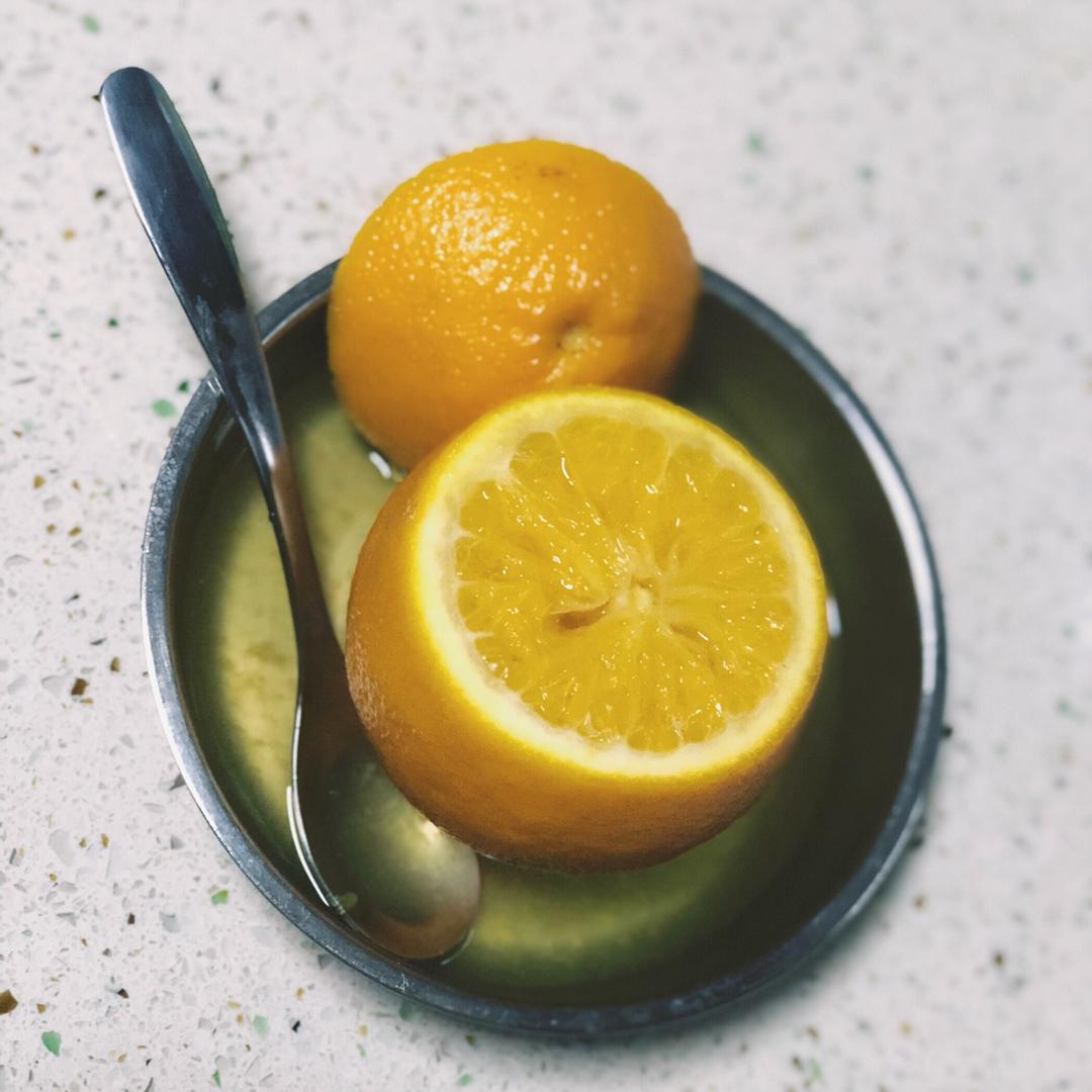 盐蒸橙子，治疗咳嗽，（详细步骤图）