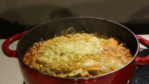 韩式料理部队泡面锅的做法 步骤7